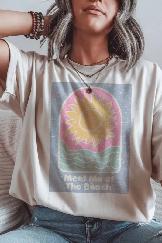WKNDER Meet Me at the Beach Tee - Ivory sold by Boutique with Grace