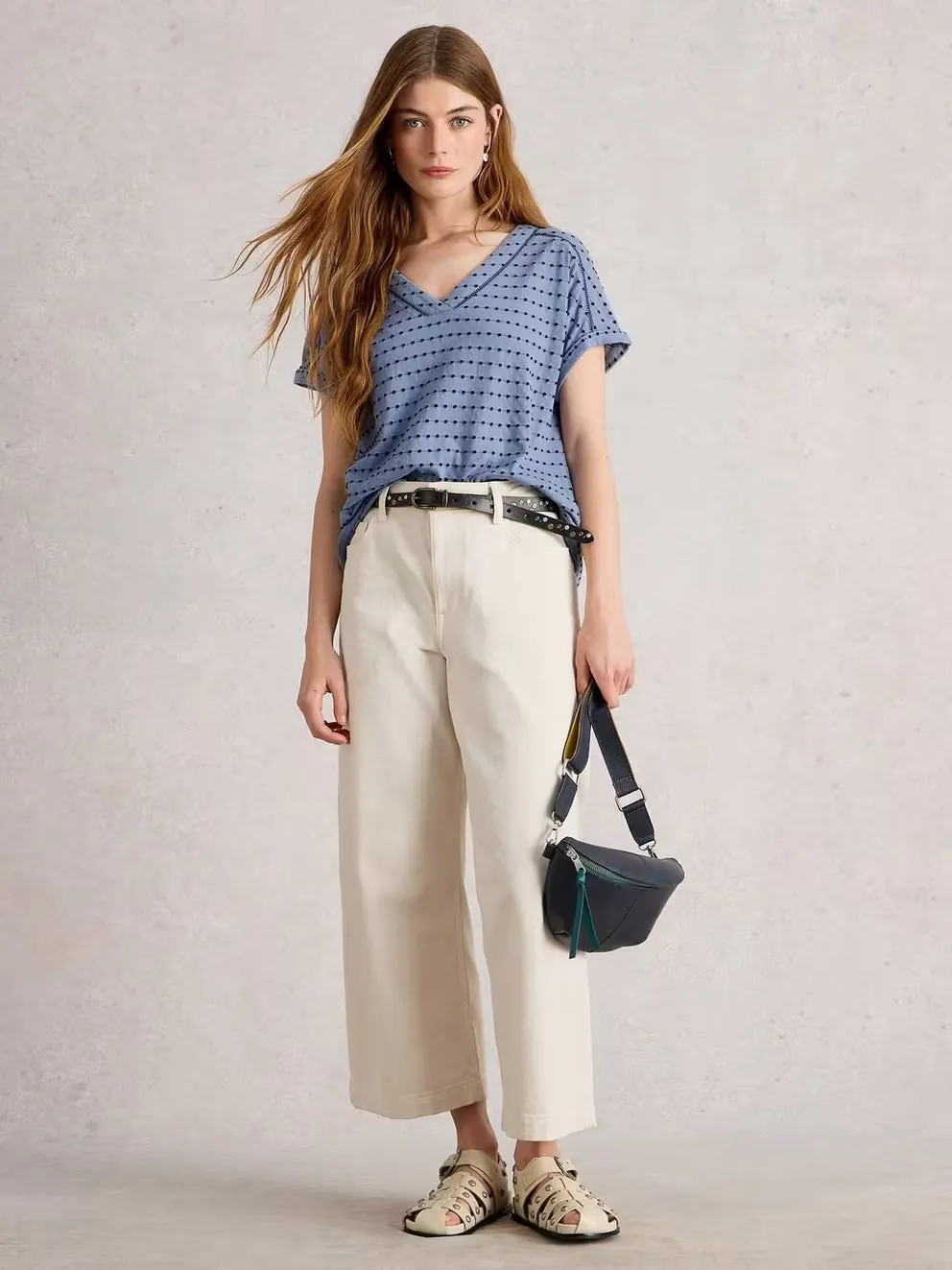 White Stuff Embroidered Stripe Tee - Blue Multi sold by Boutique with Grace product image thumbnail 4