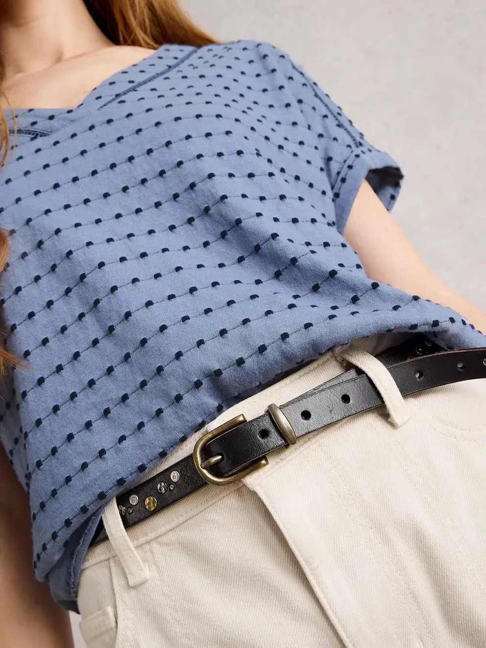 White Stuff Embroidered Stripe Tee - Blue Multi sold by Boutique with Grace product image thumbnail 3