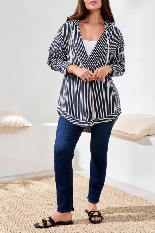 Tribal Tenley Curved Hem Top - Cream made by Tribal