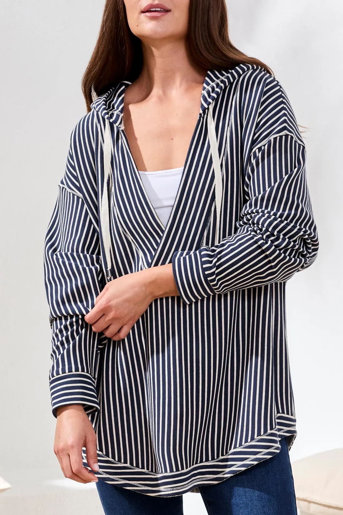 Tribal Tenley Curved Hem Top - Cream sold by Boutique with Grace product image thumbnail 2