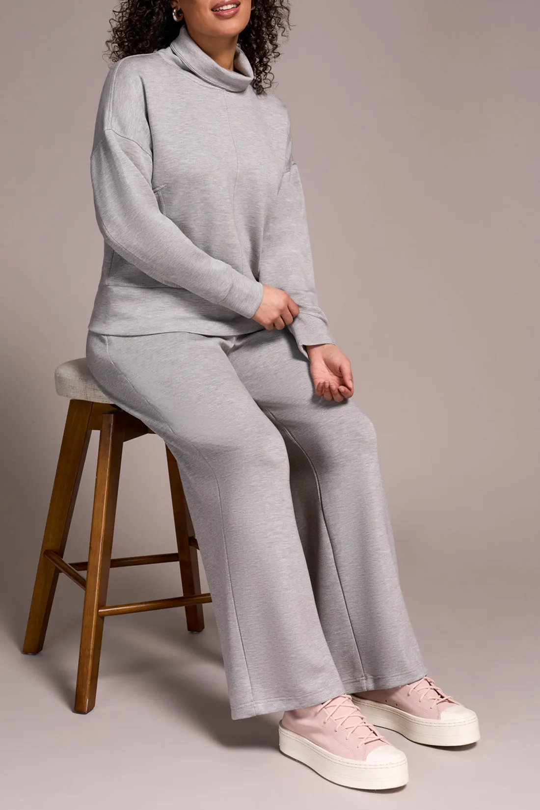 Tribal Georgia Funnel Neck Top - Light Grey Mix sold by Boutique with Grace product image thumbnail 3