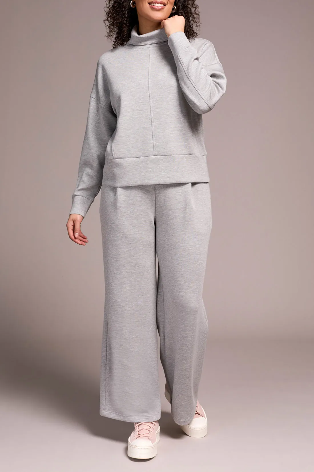 Tribal Georgia Funnel Neck Top - Light Grey Mix sold by Boutique with Grace product image thumbnail 2