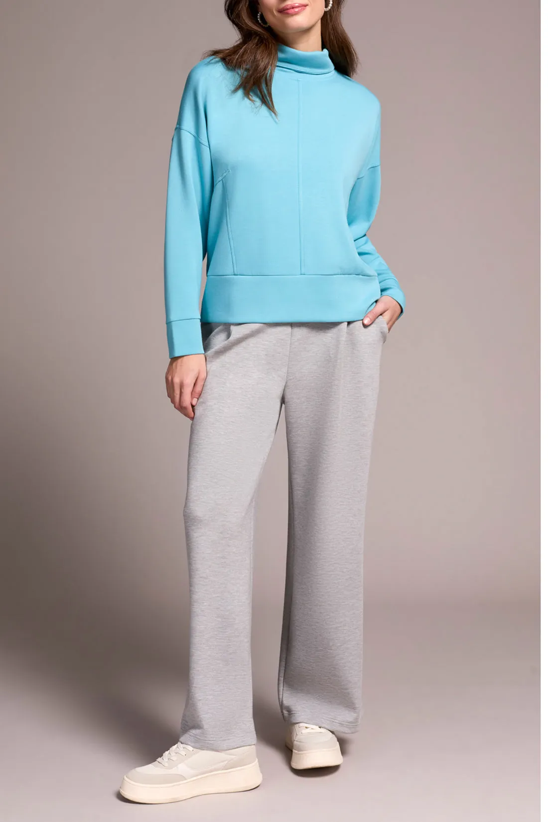Tribal Georgia Funnel Neck Top - Mist Blue sold by Boutique with Grace product image thumbnail 2
