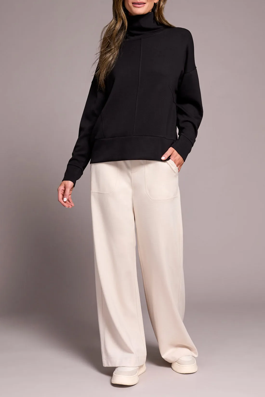 Tribal Georgia Funnel Neck Top - Black sold by Boutique with Grace product image thumbnail 2