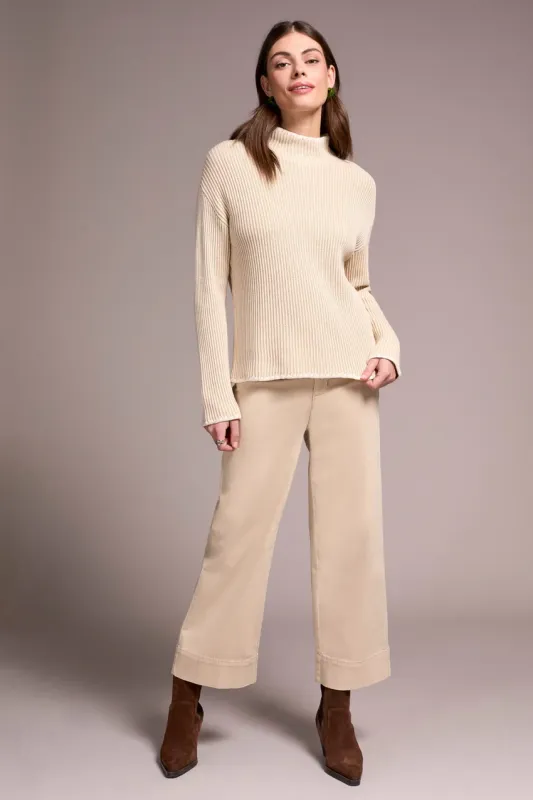 Tribal Flora Funnel Neck Sweater - Moonstone sold by Boutique with Grace