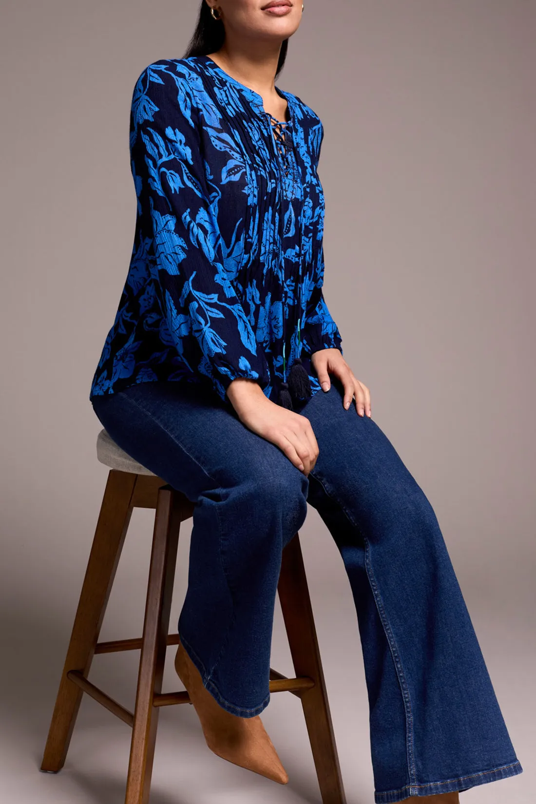 Tribal Celeste Pintuck Blouse - Nightfall sold by Boutique with Grace product image thumbnail 2