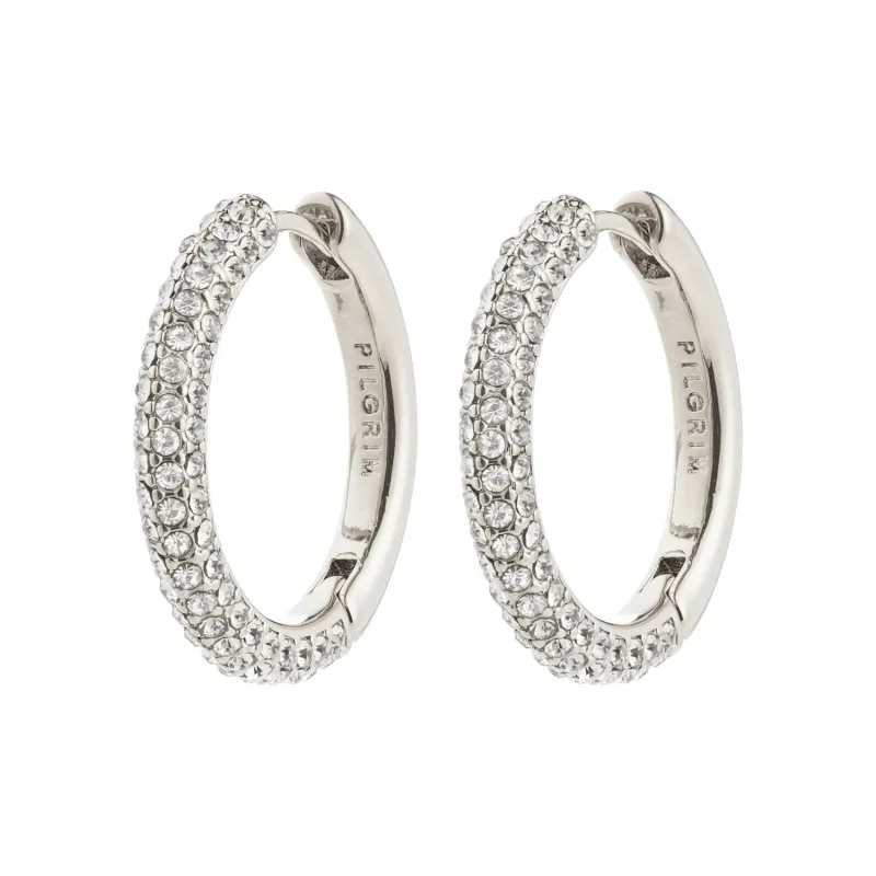 Pilgrim Tatum Large Hoops - Silver sold by Boutique with Grace