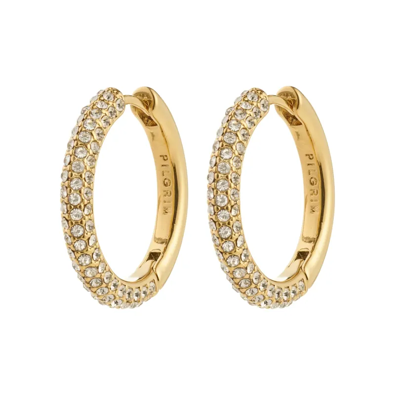 Pilgrim Tatum Large Hoops - Gold sold by Boutique with Grace