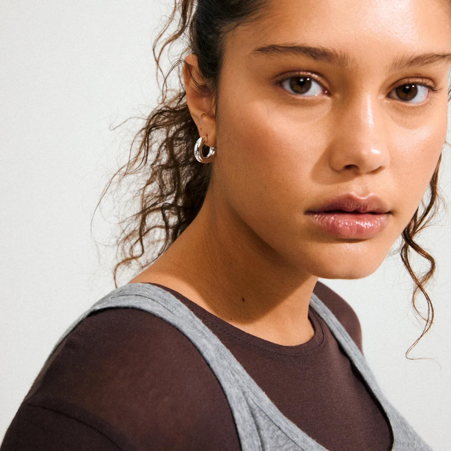 Pilgrim Phase Small Hoops - Silver sold by Boutique with Grace product image thumbnail 2