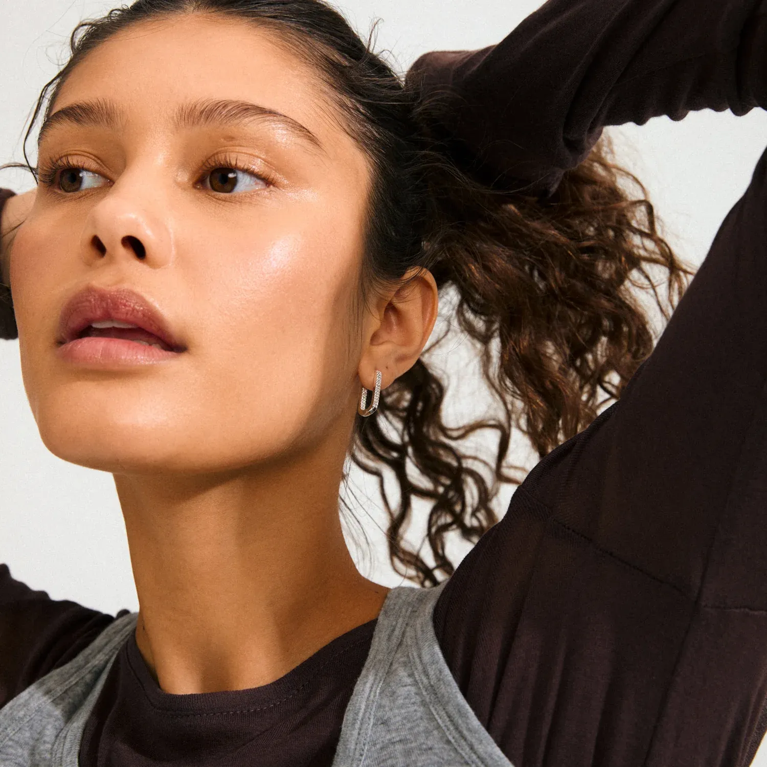 Pilgrim Phase Oval Hoops - Silver sold by Boutique with Grace product image thumbnail 2