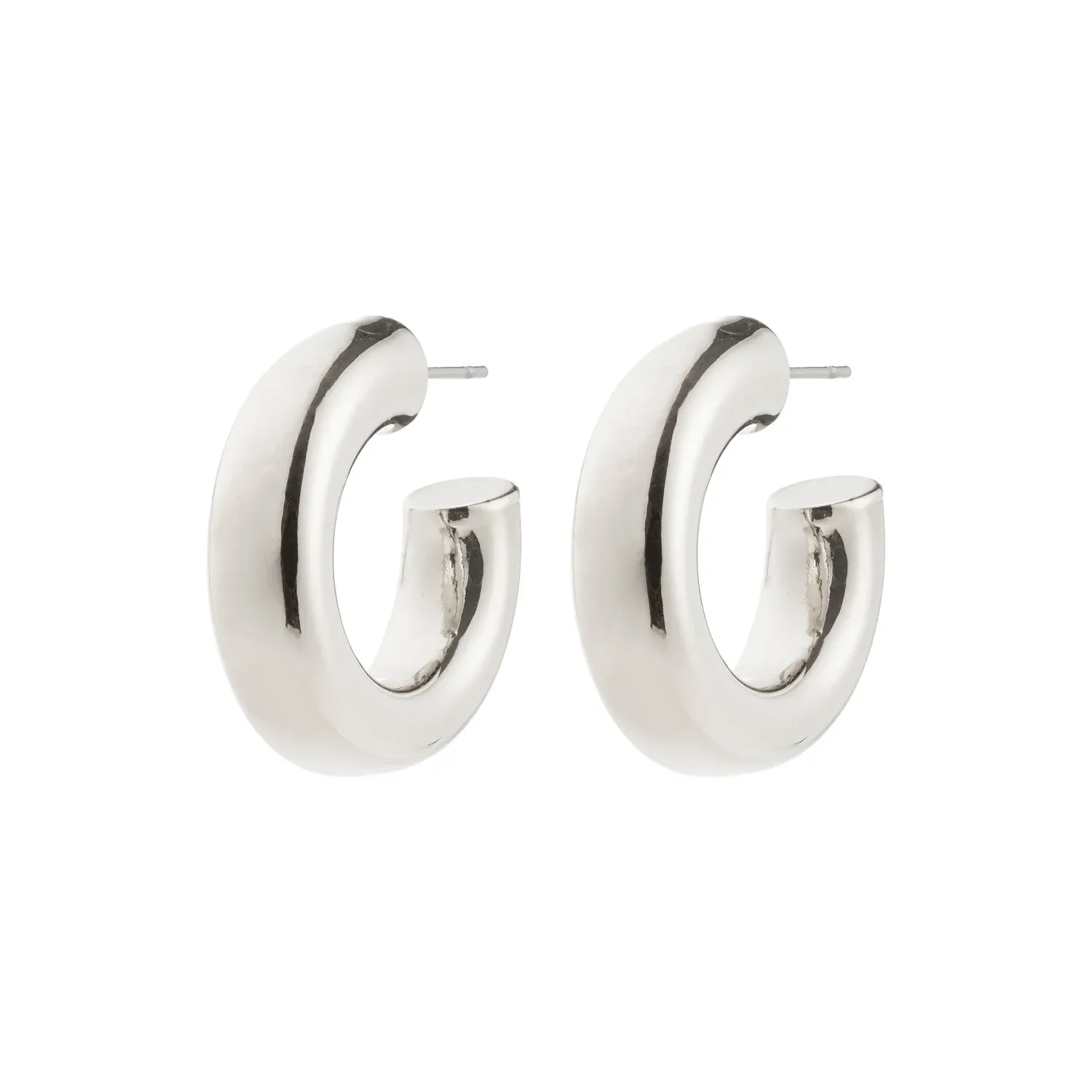 Pilgrim Phase Medium Hoops - Silver sold by Boutique with Grace