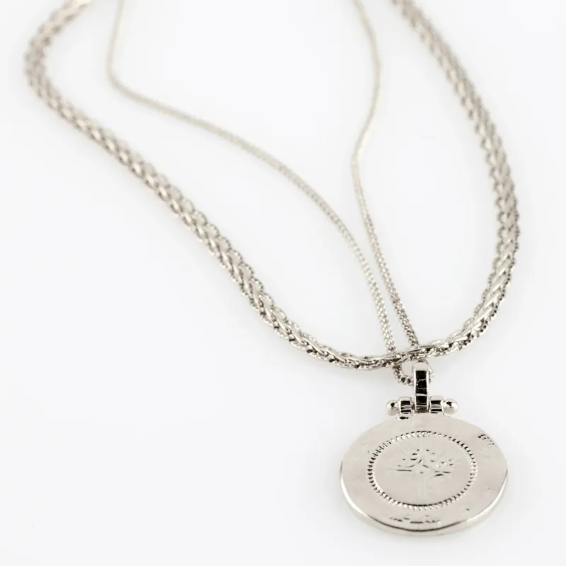 Pilgrim Nomad 2 in 1 Coin Necklace - Silver sold by Boutique with Grace