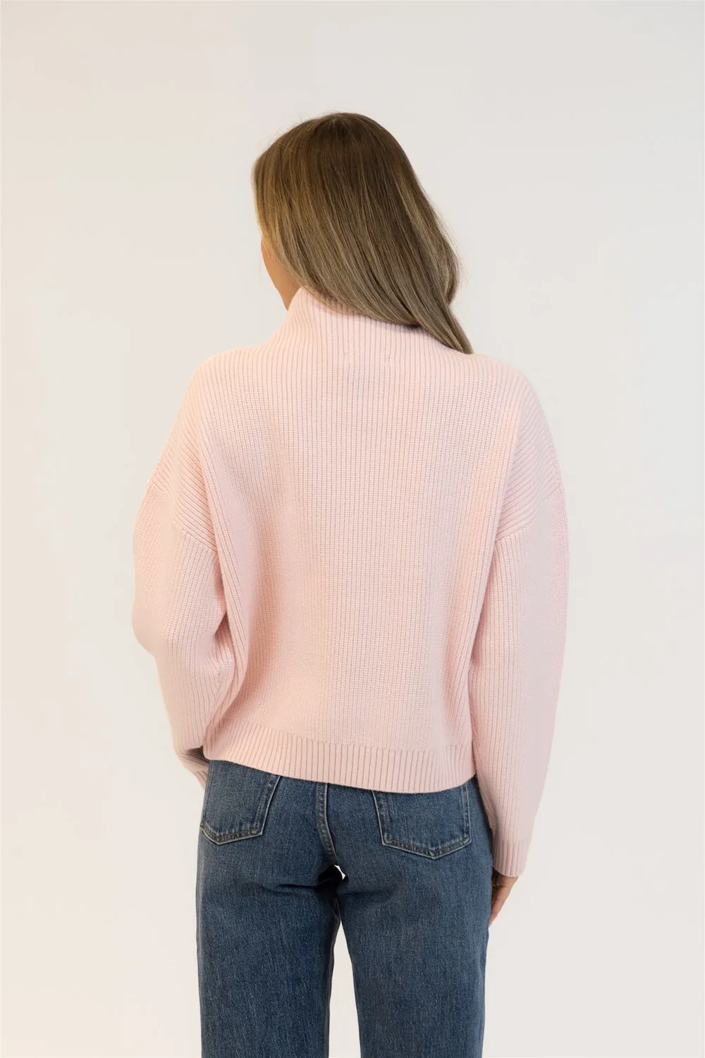 Lyla & Luxe Evolet Mockneck -Pale Pink sold by Boutique with Grace product image thumbnail 3