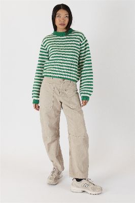 Lyla & Luxe Kitten Striped Sweater - Green sold by Boutique with Grace