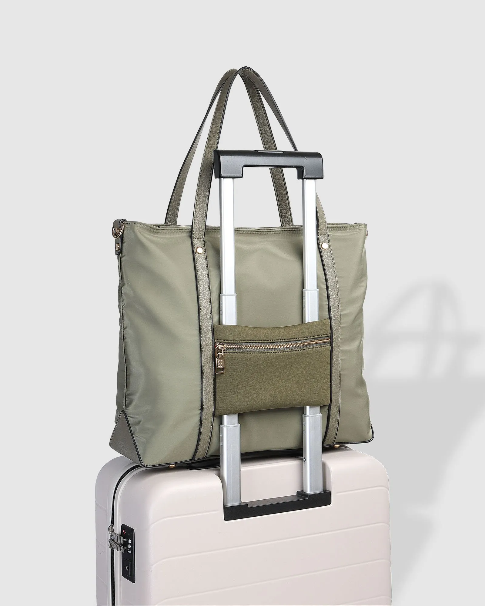 Louenhide Nora Nylon Travel Tote - Khaki sold by Boutique with Grace product image thumbnail 5