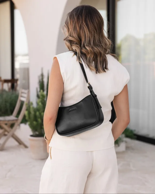 Louenhide Ivy Shoulder Bag - Black sold by Boutique with Grace