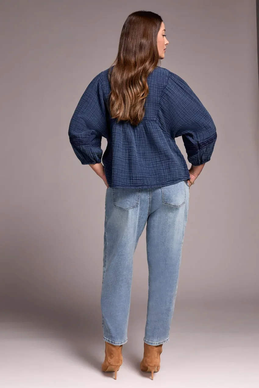 Tribal Kallie Wide Sleeve Blouse - Nightfall sold by Boutique with Grace product image thumbnail 4