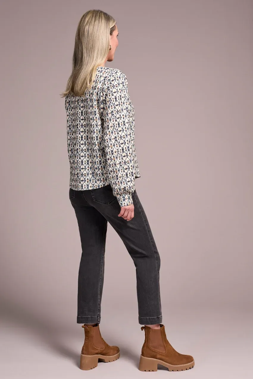 Tribal Vera Crew Neck Top - Ice Latte sold by Boutique with Grace product image thumbnail 4