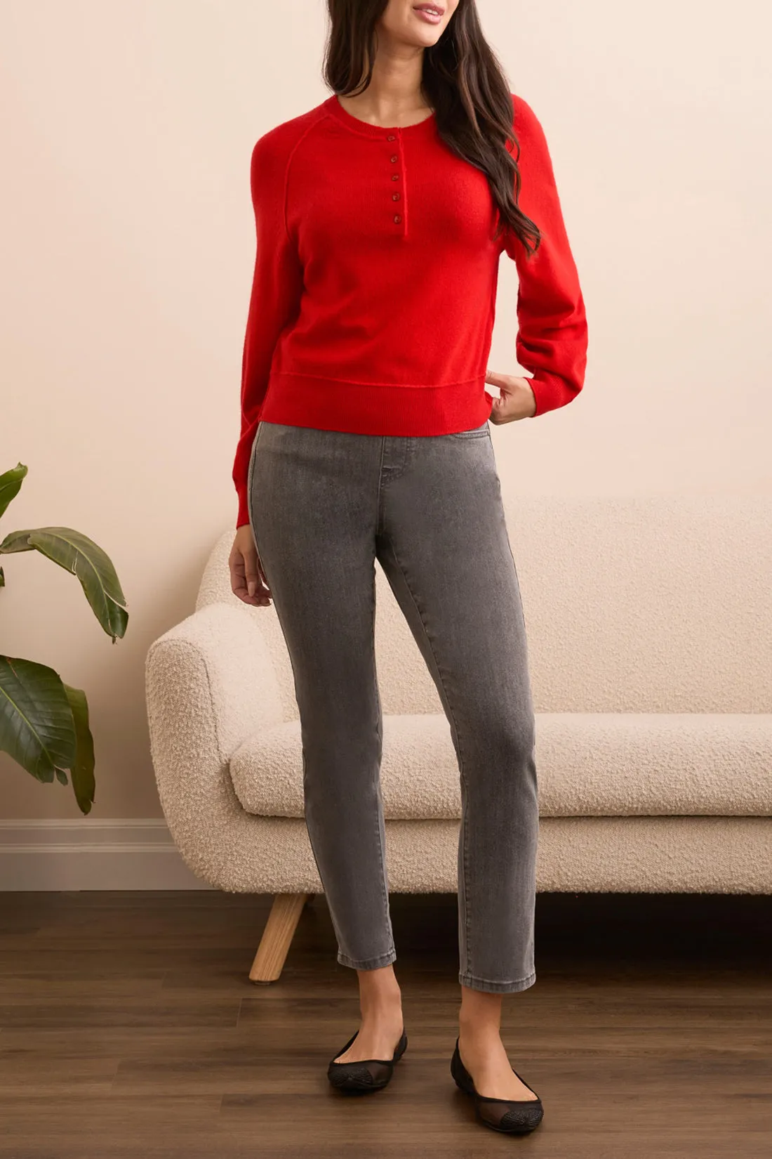 Tribal Veronica Cashmere Henley - Carmine sold by Boutique with Grace product image thumbnail 2