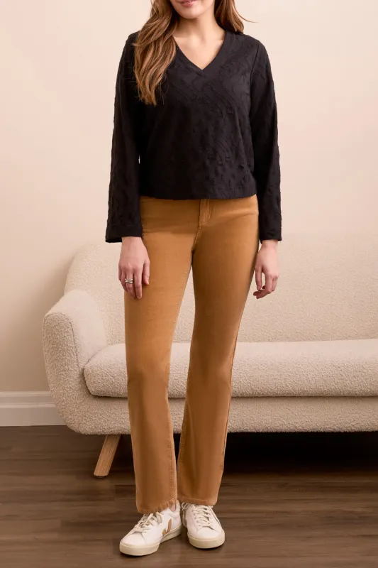 Tribal Tessa V-Neck - Black sold by Boutique with Grace