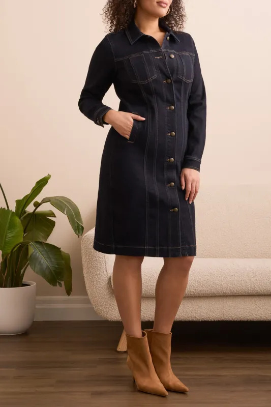 Tribal Ruby Long Denim Dress - Rinse sold by Boutique with Grace