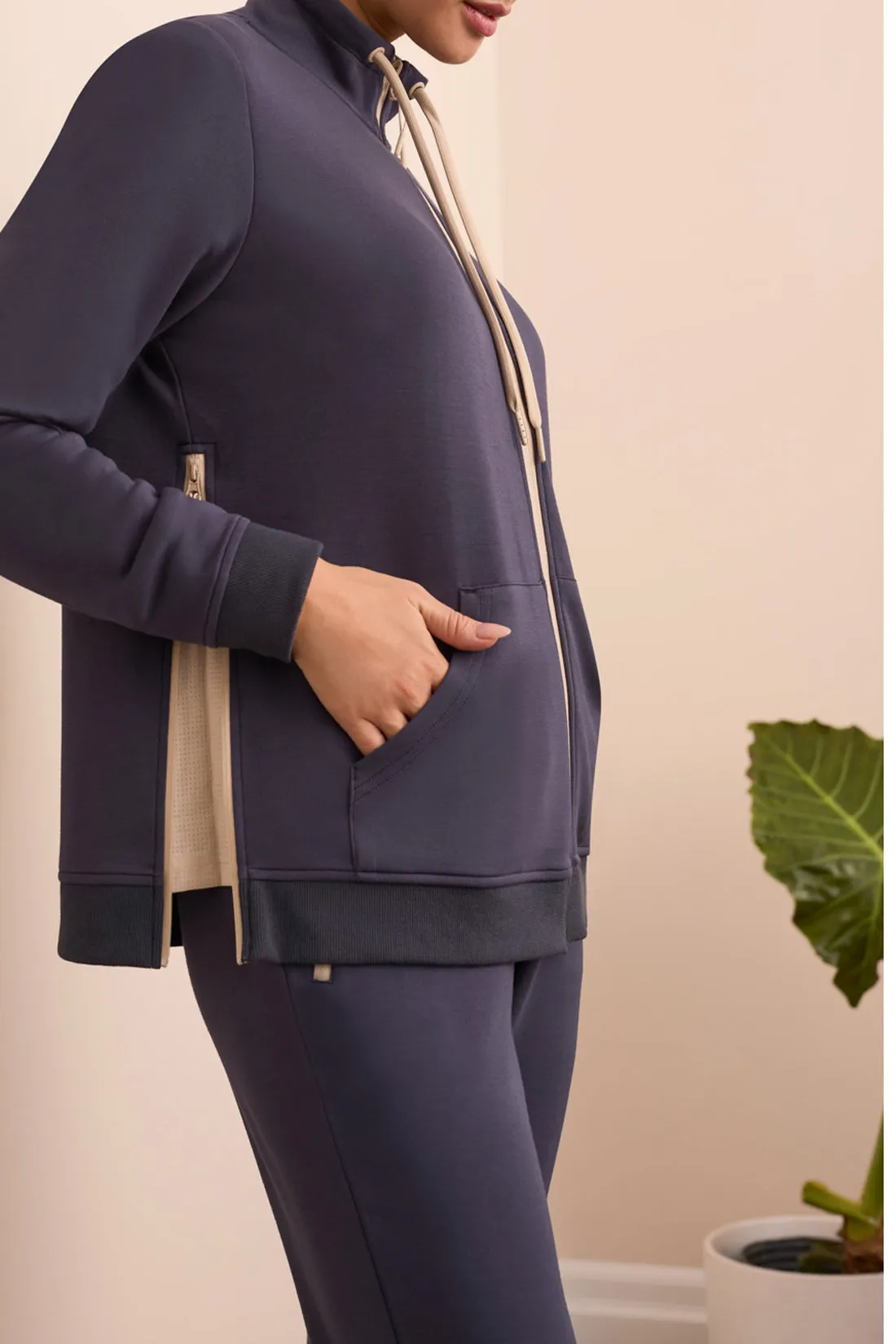 Tribal Nina Mock Neck Cardi - Sapphire sold by Boutique with Grace product image thumbnail 3