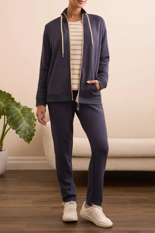 Tribal Nina Mock Neck Cardi - Sapphire sold by Boutique with Grace