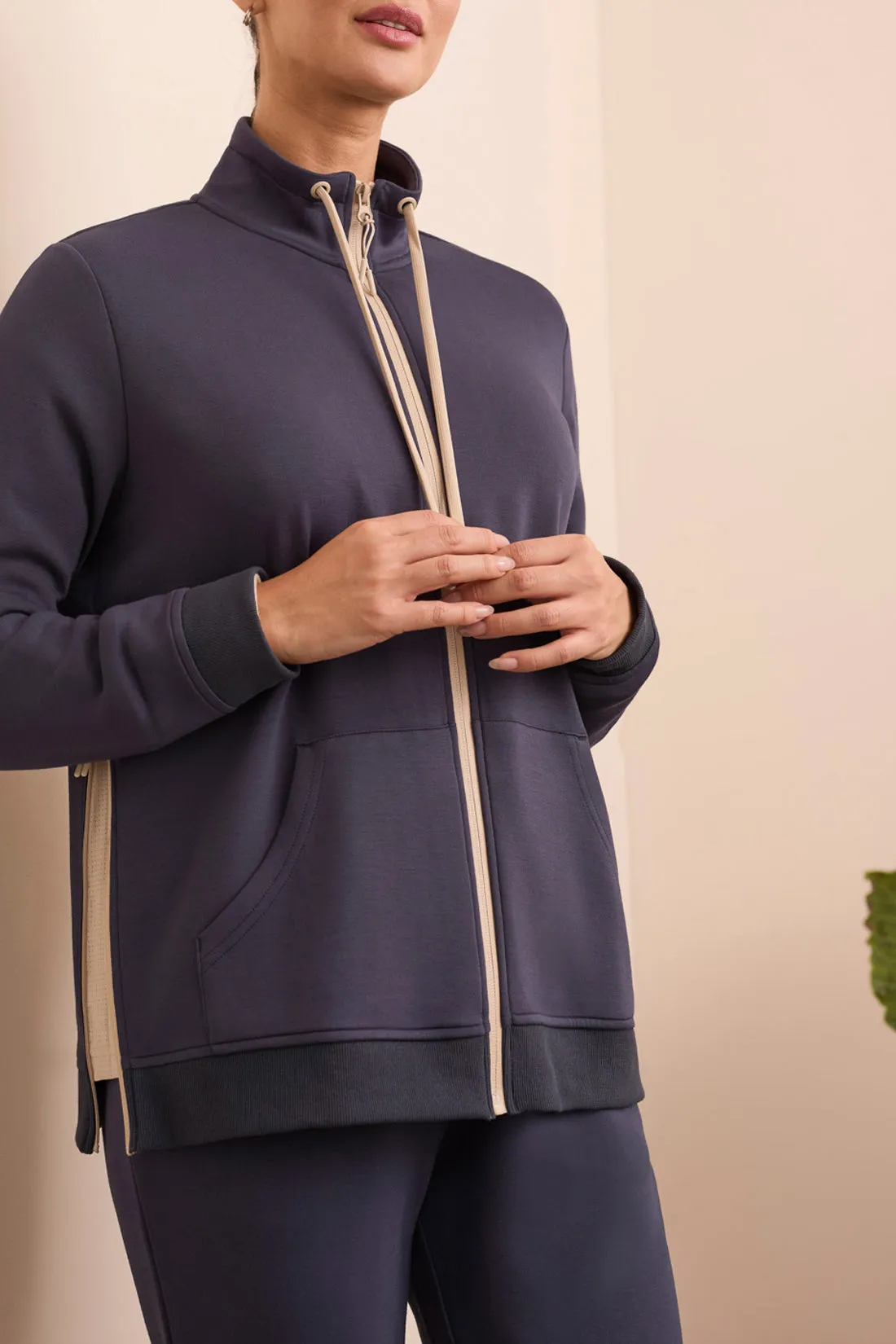 Tribal Nina Mock Neck Cardi - Sapphire sold by Boutique with Grace product image thumbnail 2