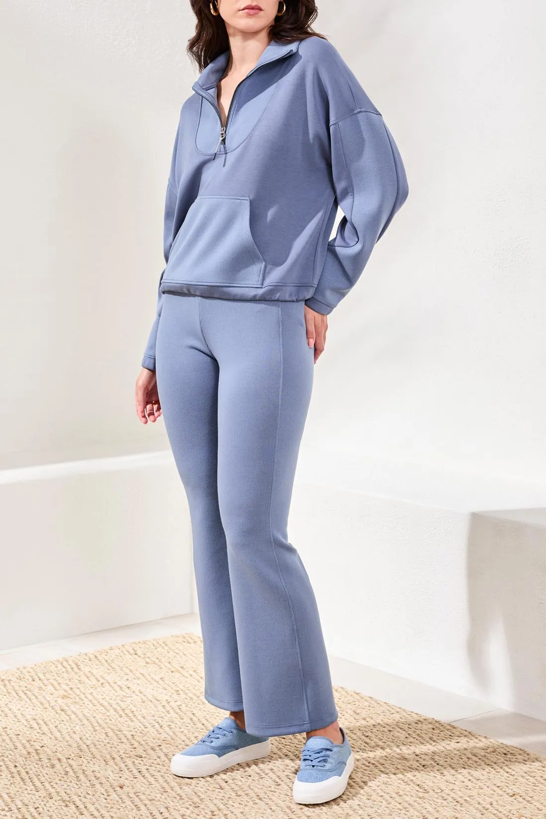 Tribal Margot Mock Neck - Slate Blue sold by Boutique with Grace