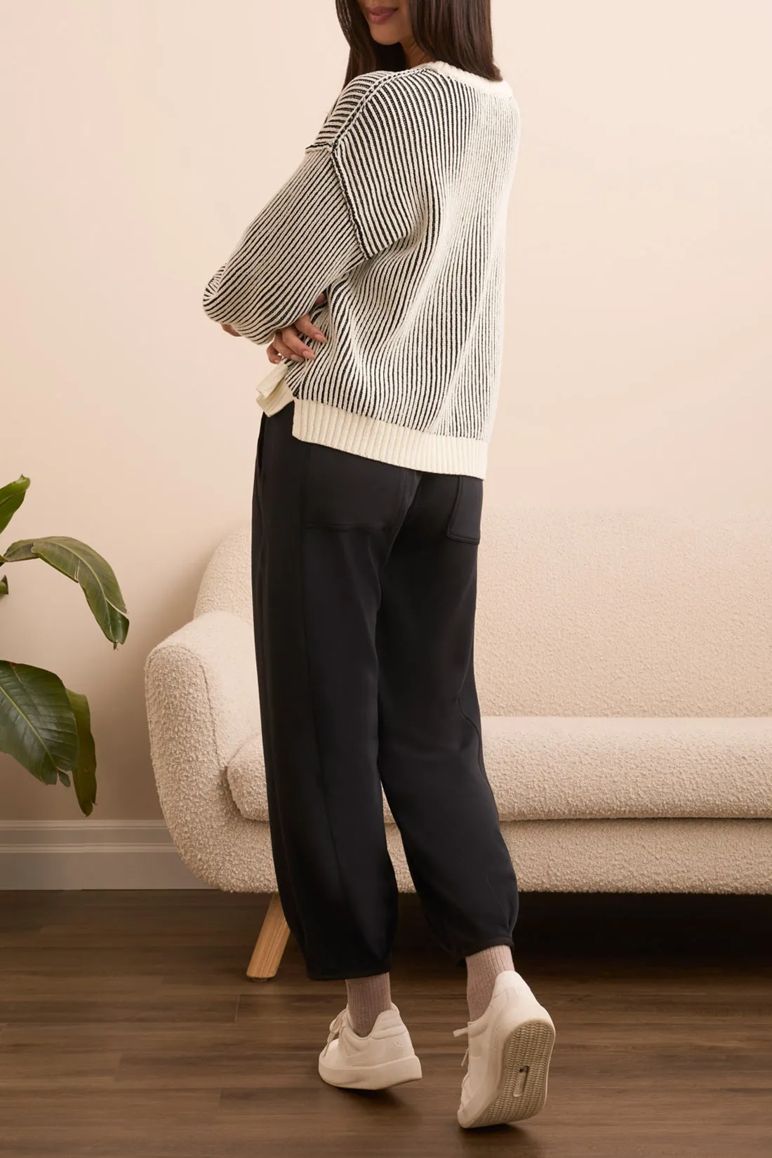 Tribal Kristin Side Slit Crew - Black sold by Boutique with Grace product image thumbnail 4