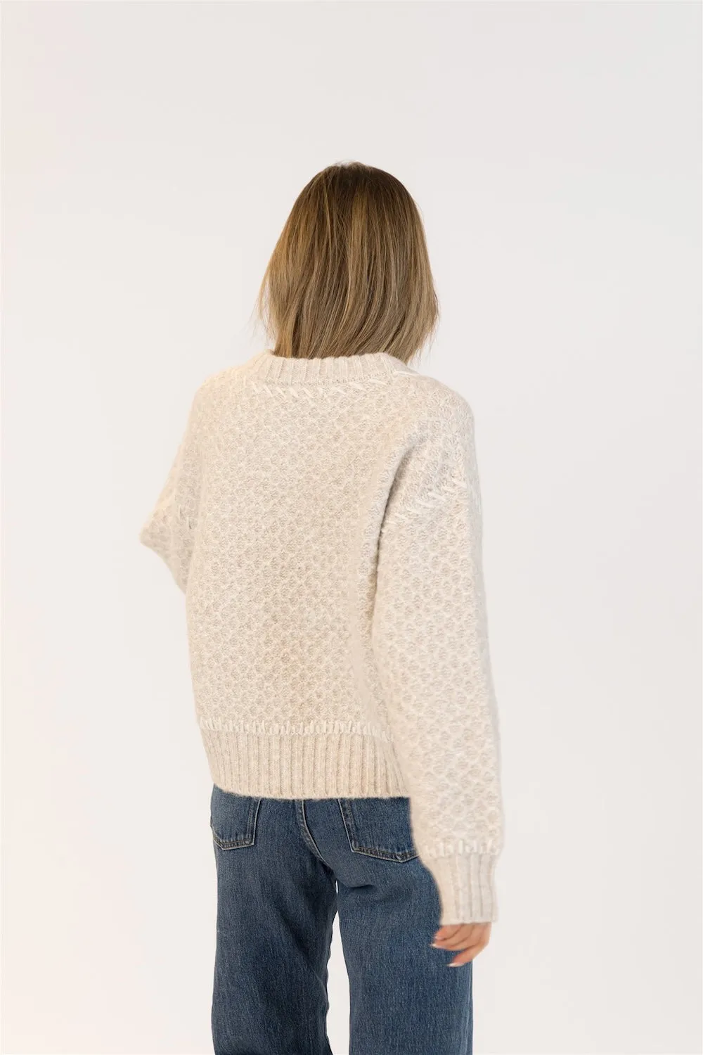 Lyla & Luxe Nika Crewneck - Natural sold by Boutique with Grace product image thumbnail 3