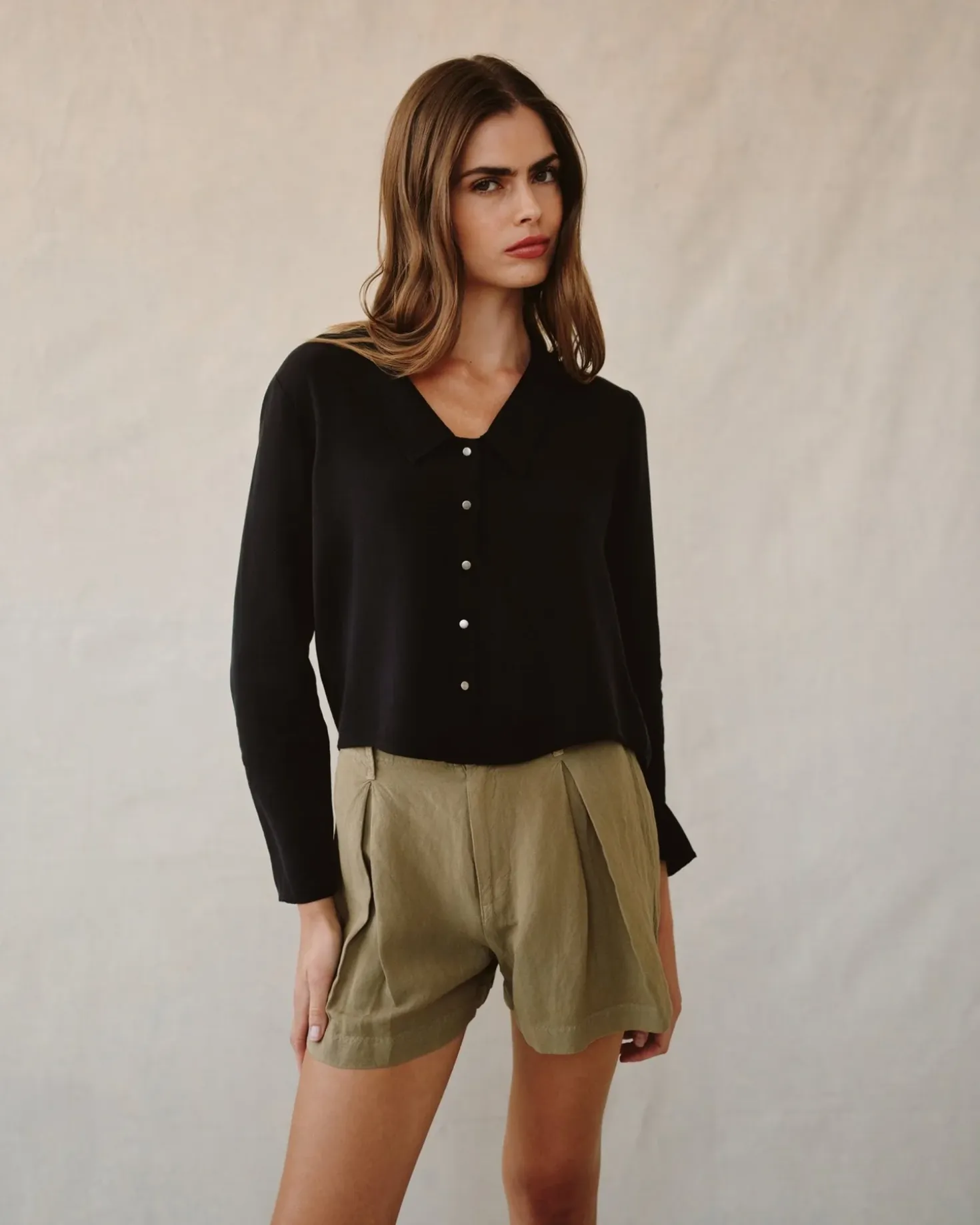 Bella Dahl Puritan Collar Shirt - Black sold by Boutique with Grace product image thumbnail 4