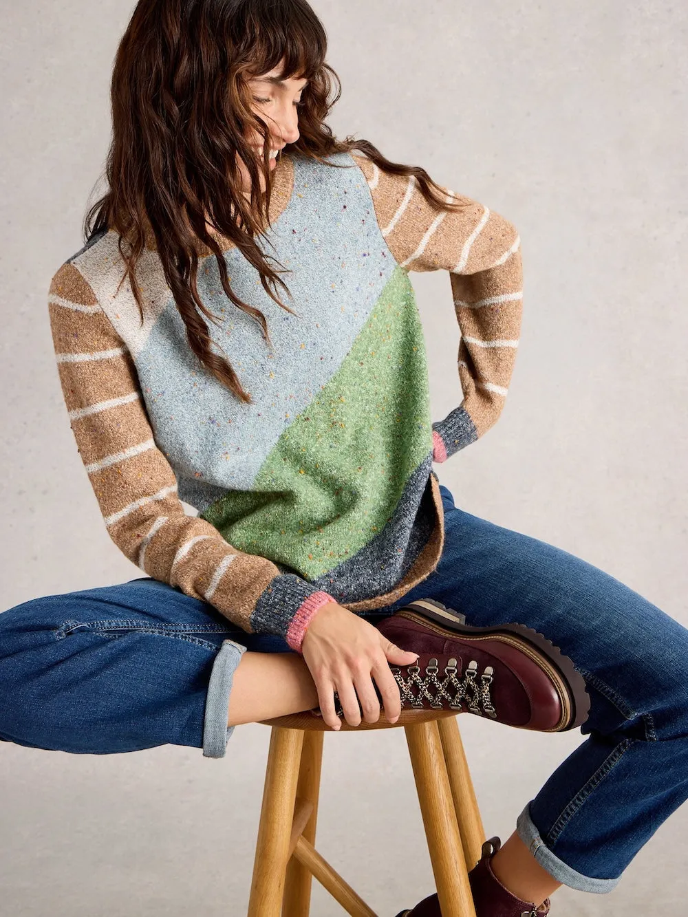 White Stuff Talia Jumper - Green Multi sold by Boutique with Grace product image thumbnail 2