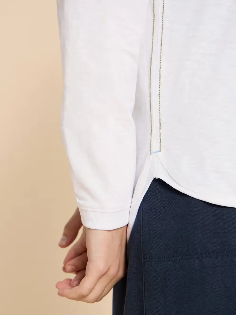 White Stuff Clara LS Tee - Brilliant White sold by Boutique with Grace product image thumbnail 2