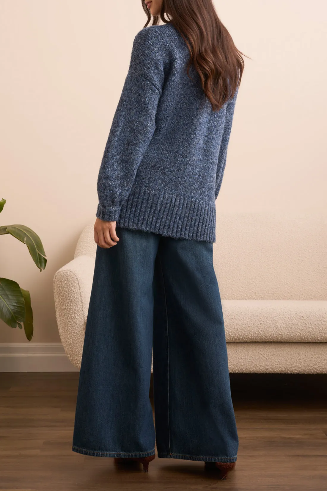 Tribal Penny Oversize Puff Sleeve Cardi - Blueaway sold by Boutique with Grace product image thumbnail 4