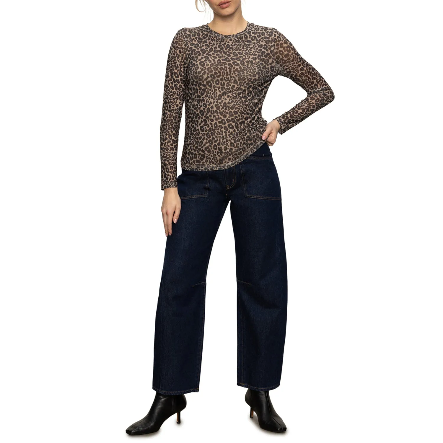 Sanctuary Perfect Mesh LS Tee - French Kitty sold by Boutique with Grace