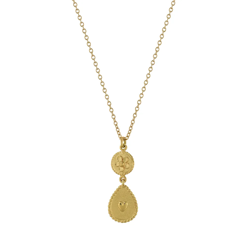 Alex Monroe Gold Flower & Drop Necklace sold by Boutique with Grace product image thumbnail 3