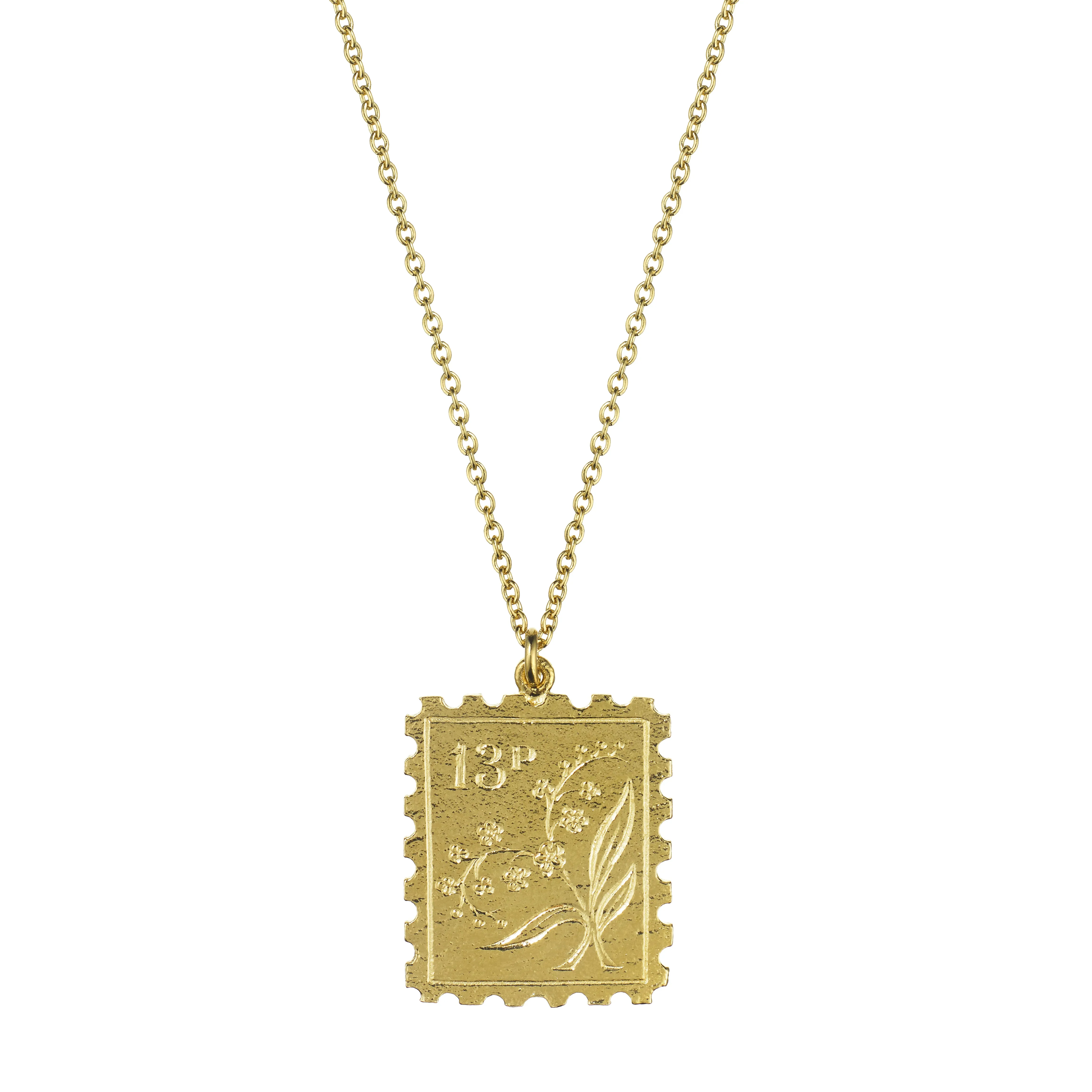 Alex Monroe Gold Floral Stamp Necklace sold by Boutique with Grace product image thumbnail 2