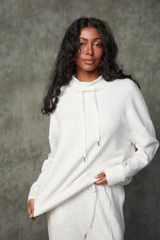 RD Milaya Soft Knit Mock Pullover - Ecru Melange sold by Boutique with Grace