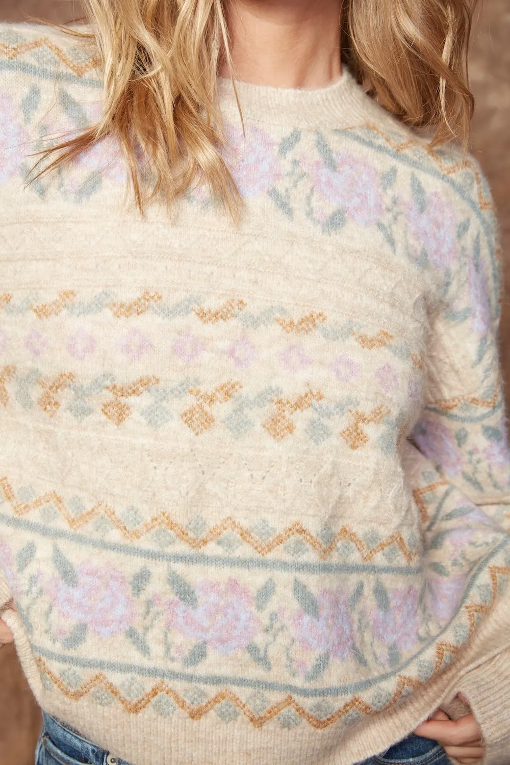 RD Hera LS Crewneck Pullover - Oatmeal sold by Boutique with Grace product image thumbnail 3