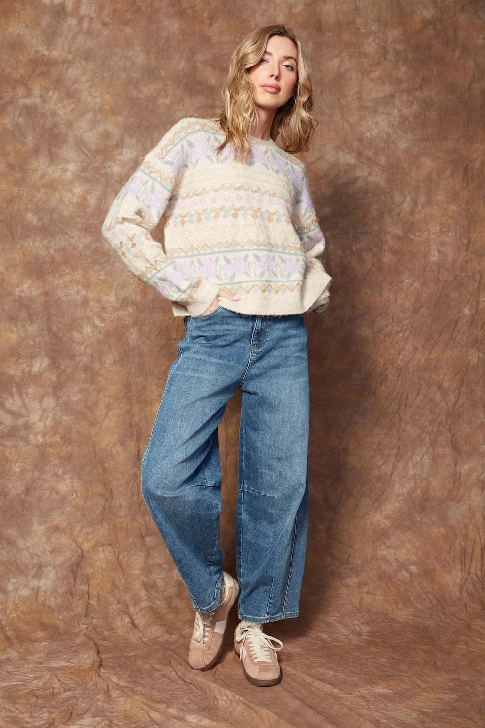 RD Hera LS Crewneck Pullover - Oatmeal sold by Boutique with Grace