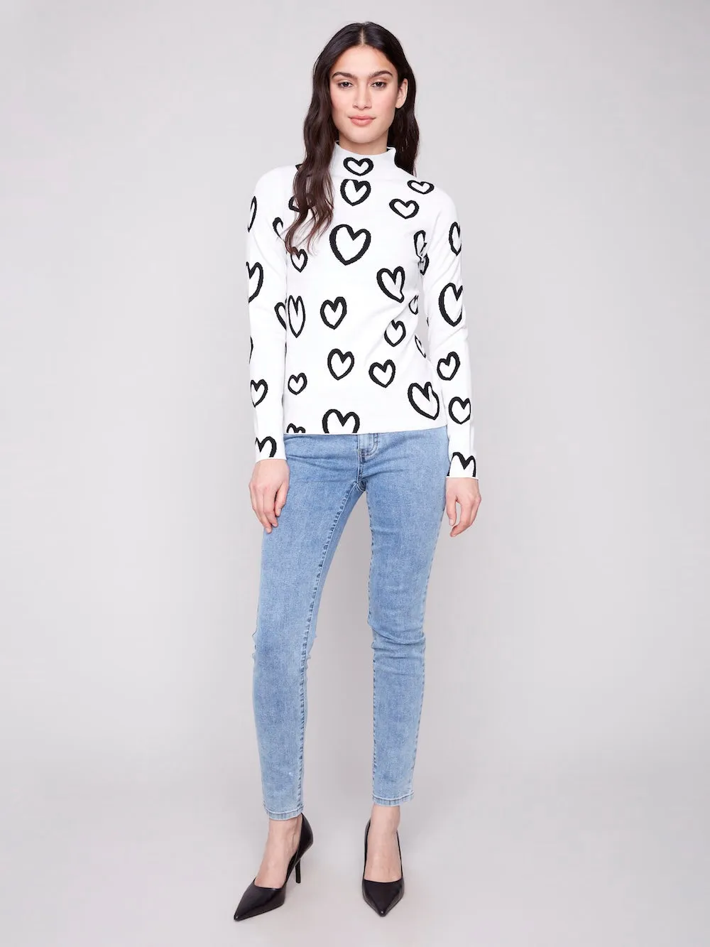 Charlie B Reversible Mock Neck - Hearts sold by Boutique with Grace product image thumbnail 5