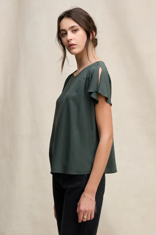 Velvet Marcel Rayon Challis Top - Mallard sold by Boutique with Grace