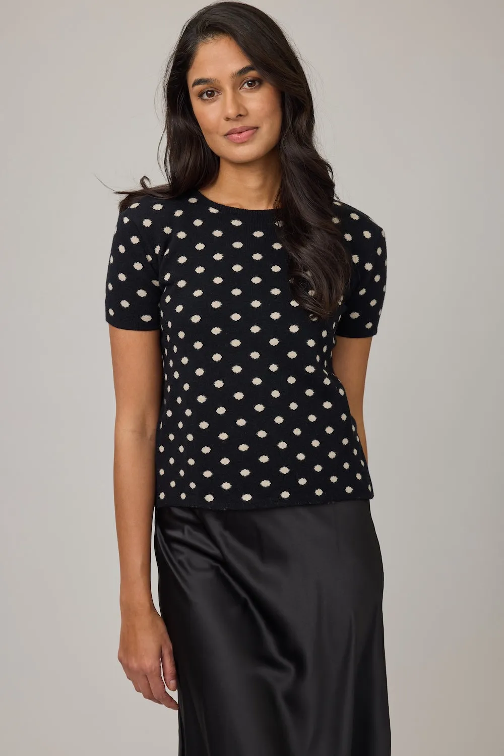 Pistache Polka Dot SS Sweater sold by Boutique with Grace