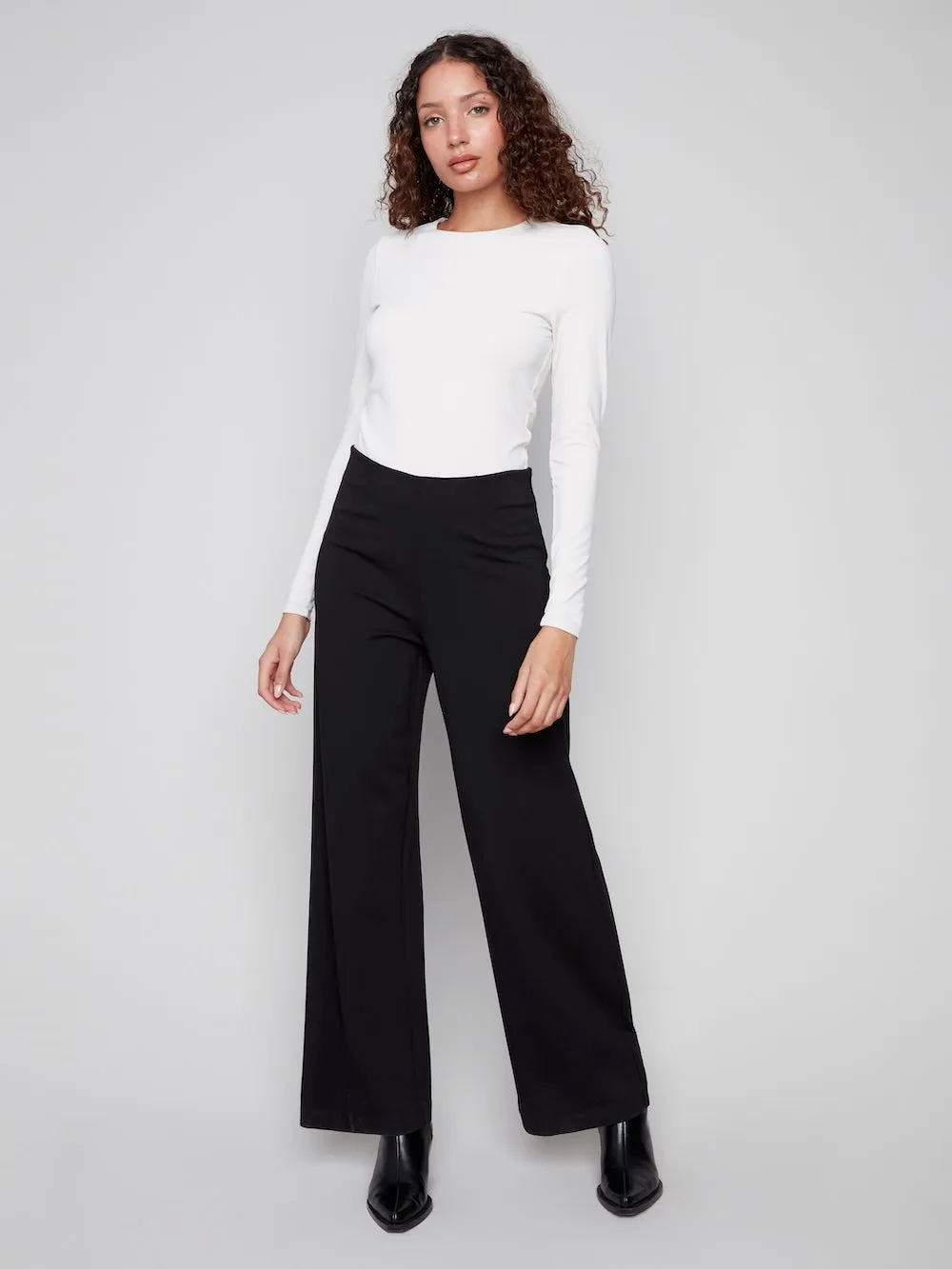 Charlie B Pull-On Wide Leg Pants - Black sold by Boutique with Grace product image thumbnail 3