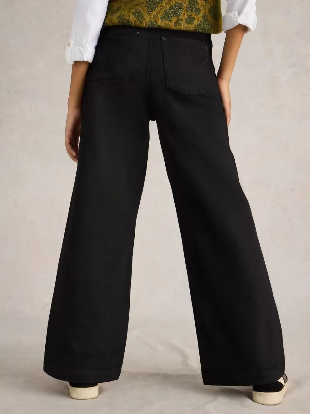 White Stuff Ayla Wide Leg Jean - Black Denim sold by Boutique with Grace product image thumbnail 3