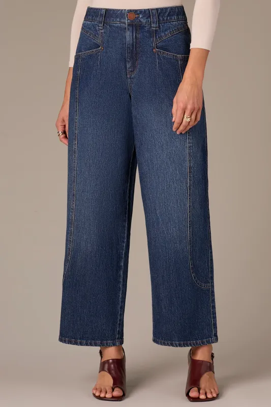 Wit & Wisdom High Rise Barely Barrel - Blue sold by Boutique with Grace