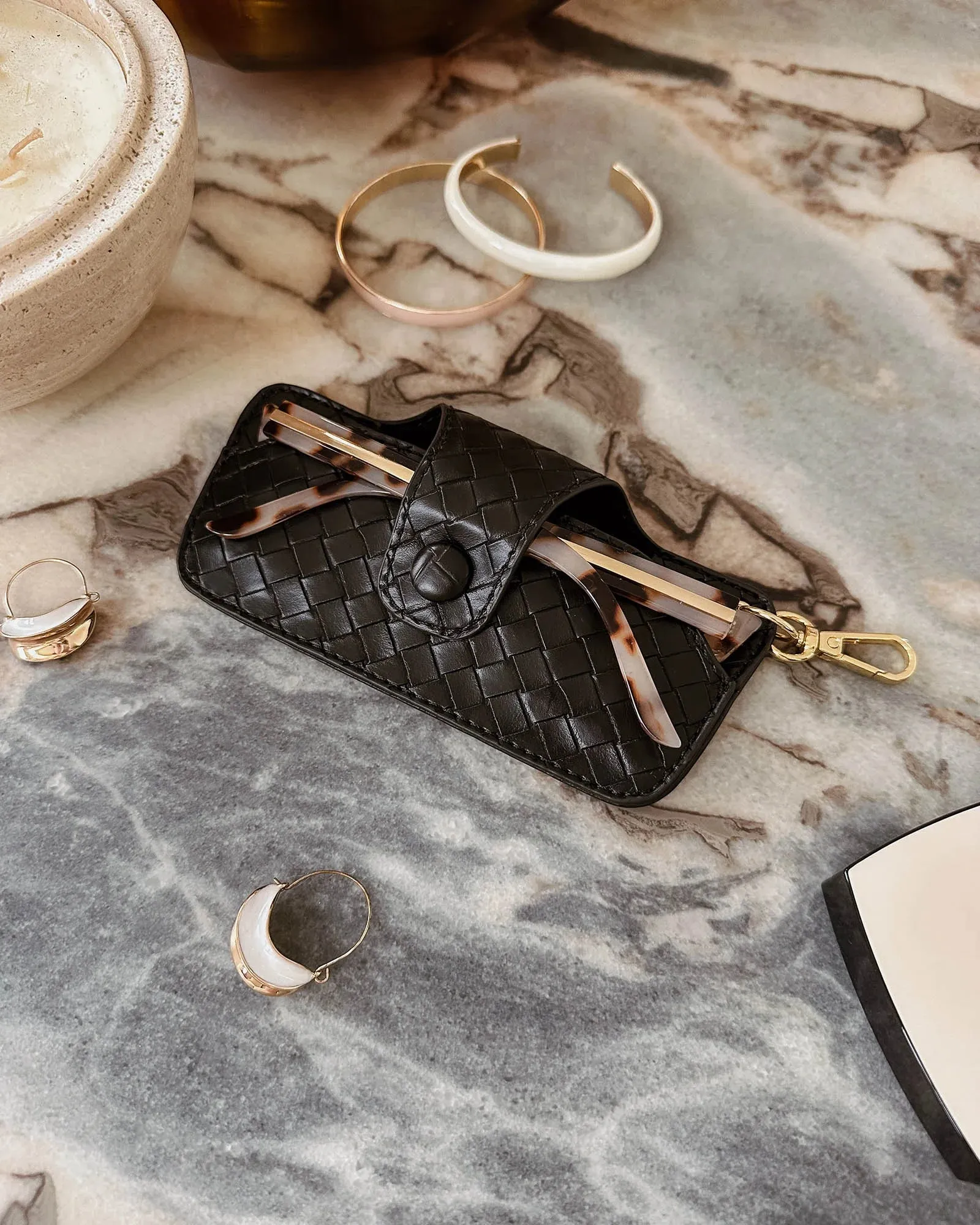 Louenhide Skittle Sunglass Case - Woven Black sold by Boutique with Grace