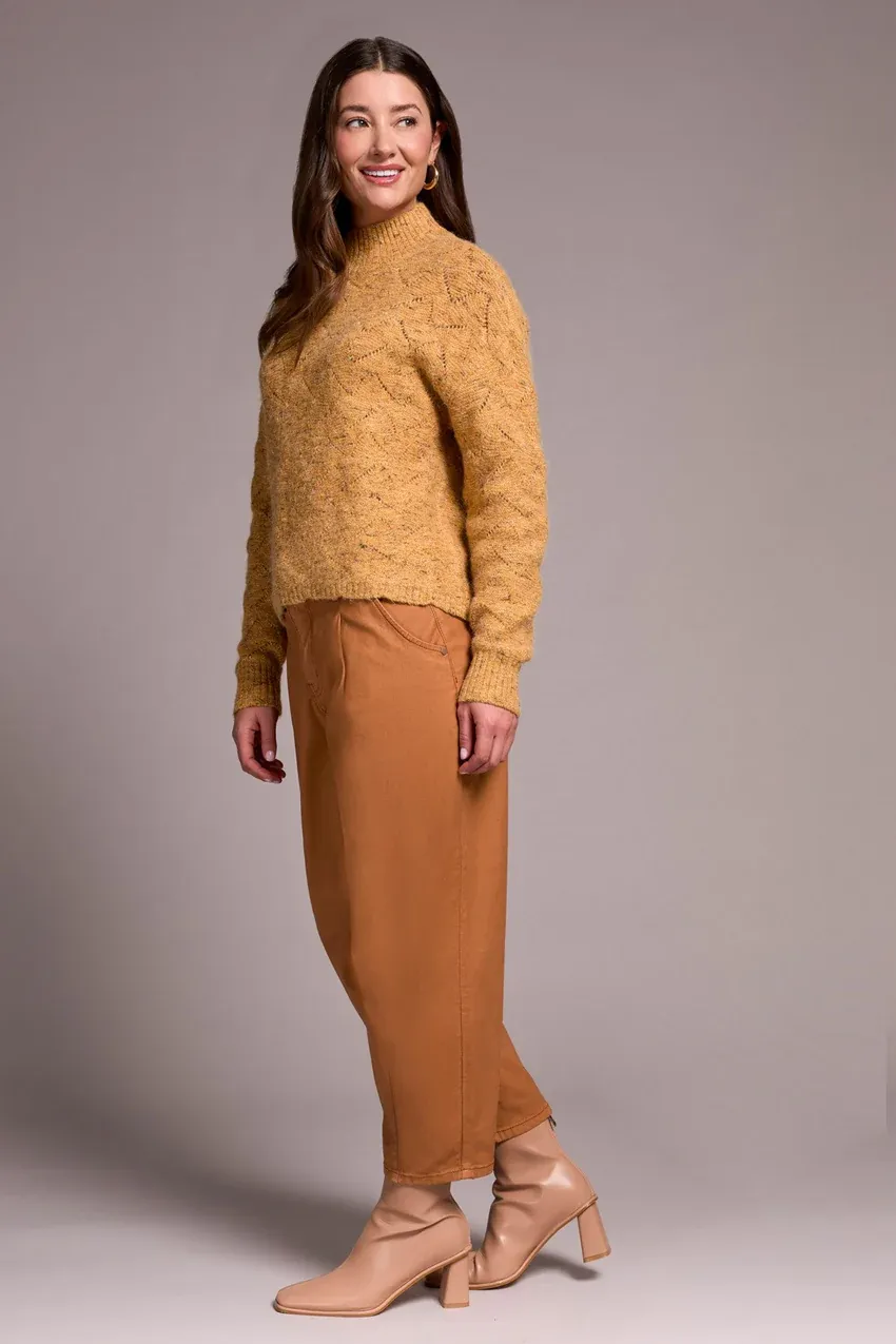 Tribal Evelyn Puff Sleeve Mock Neck - Turmeric sold by Boutique with Grace product image thumbnail 2